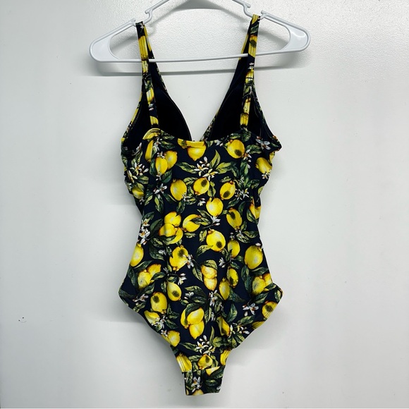 Nip Tuck Multi Fit Cup Lemon Print One Piece Swimsuit Slimming Size 8 Swim Suit - Picture 2 of 12